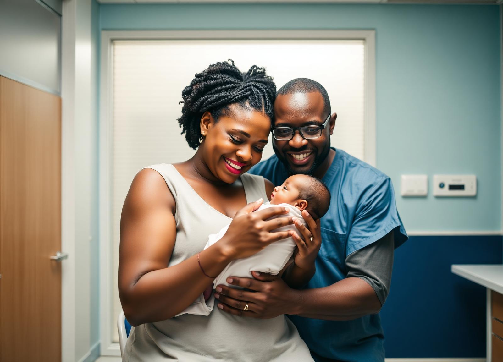 Happy family welcomed at Alps Hospitals